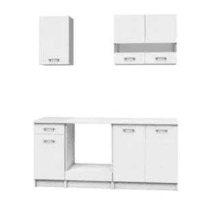 Cuisine complete 5 pièces-1,80 m-blanc