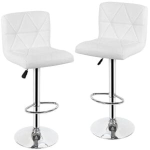 Lot de 2 tabourets de bar blanche chaises
