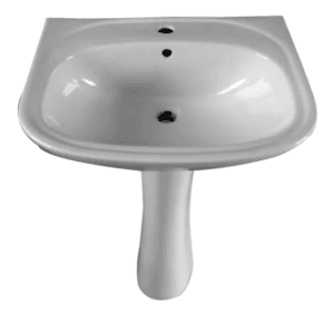 Lavabo colonne en céramique blanc