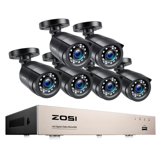 6 Caméras de sécurité jour nuit système de vidéosurveillance